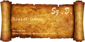 Szeidl Dénes névjegykártya